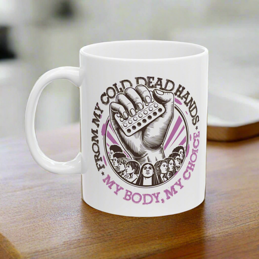 My Body My Choice Ceramic Mug, Black And Purple (11oz, 15oz)