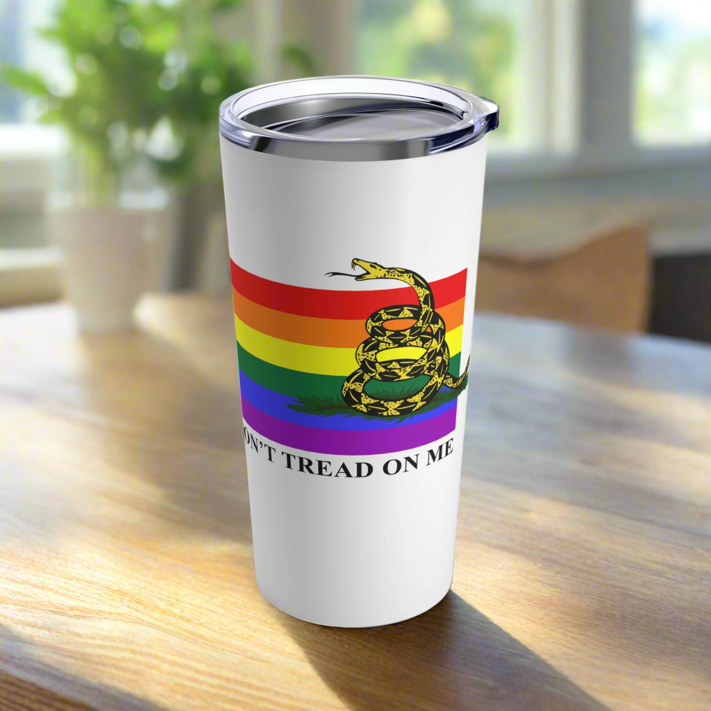 Pride Flag - Don't Tread On Me - Tumbler 20oz