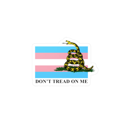 Trans Pride Flag - Don't Tread On Me - Kiss-Cut Vinyl Decals