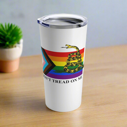 Progress Pride Flag - Don't Tread On Me - Tumbler 20oz