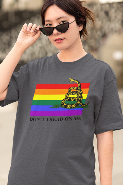 Pride Flag - Don't Tread On Me - T-Shirt