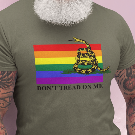 Pride Flag - Don't Tread On Me - T-Shirt