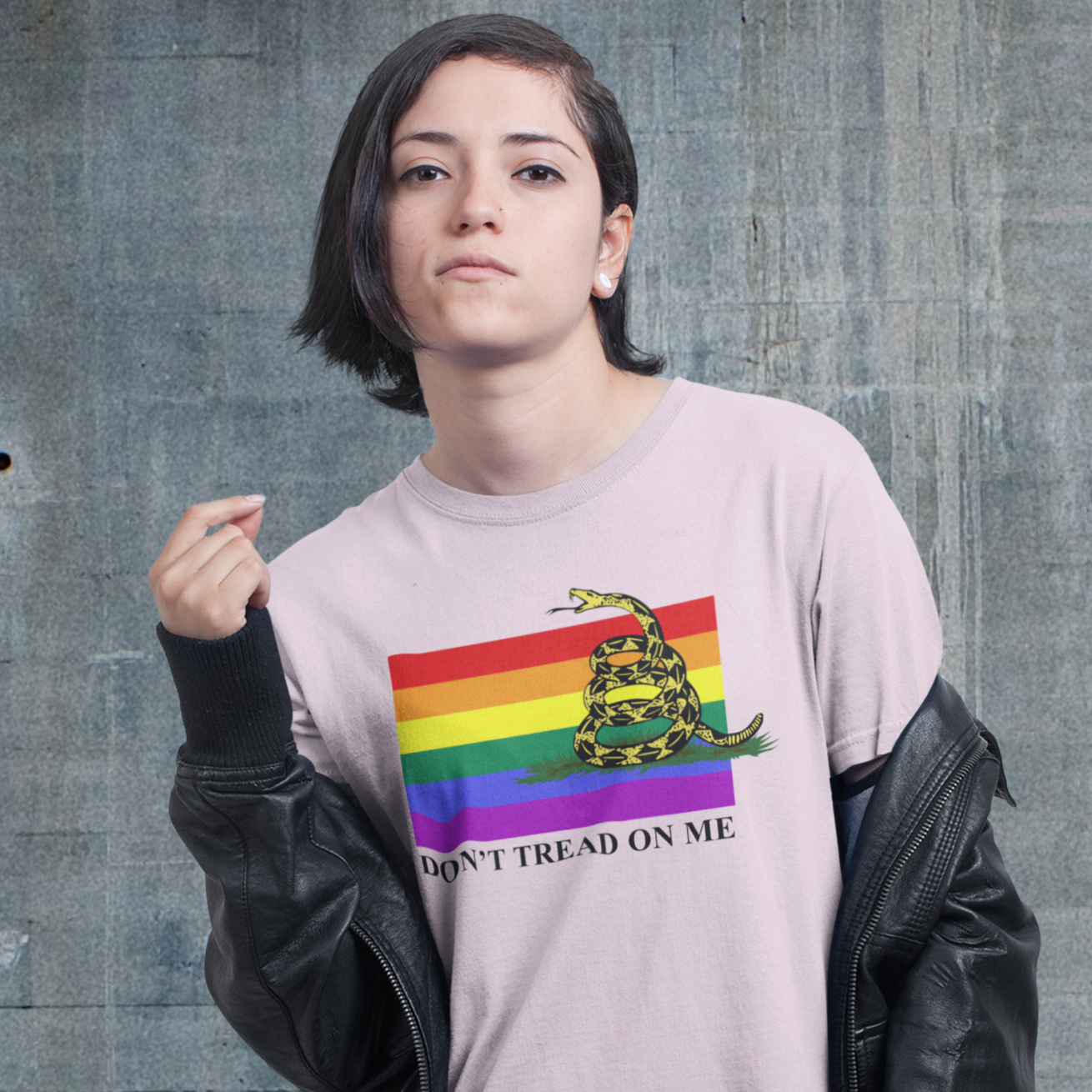 Pride Flag - Don't Tread On Me - T-Shirt