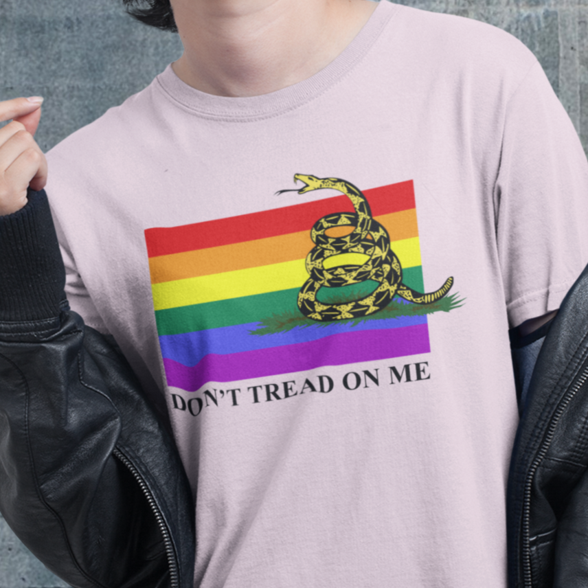 Pride Flag - Don't Tread On Me - T-Shirt