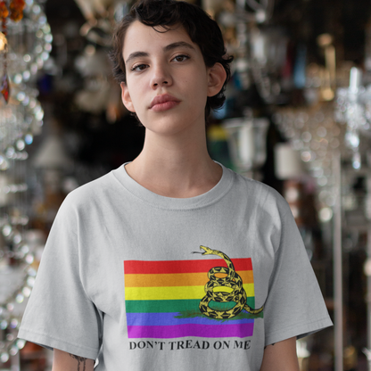 Pride Flag - Don't Tread On Me - T-Shirt